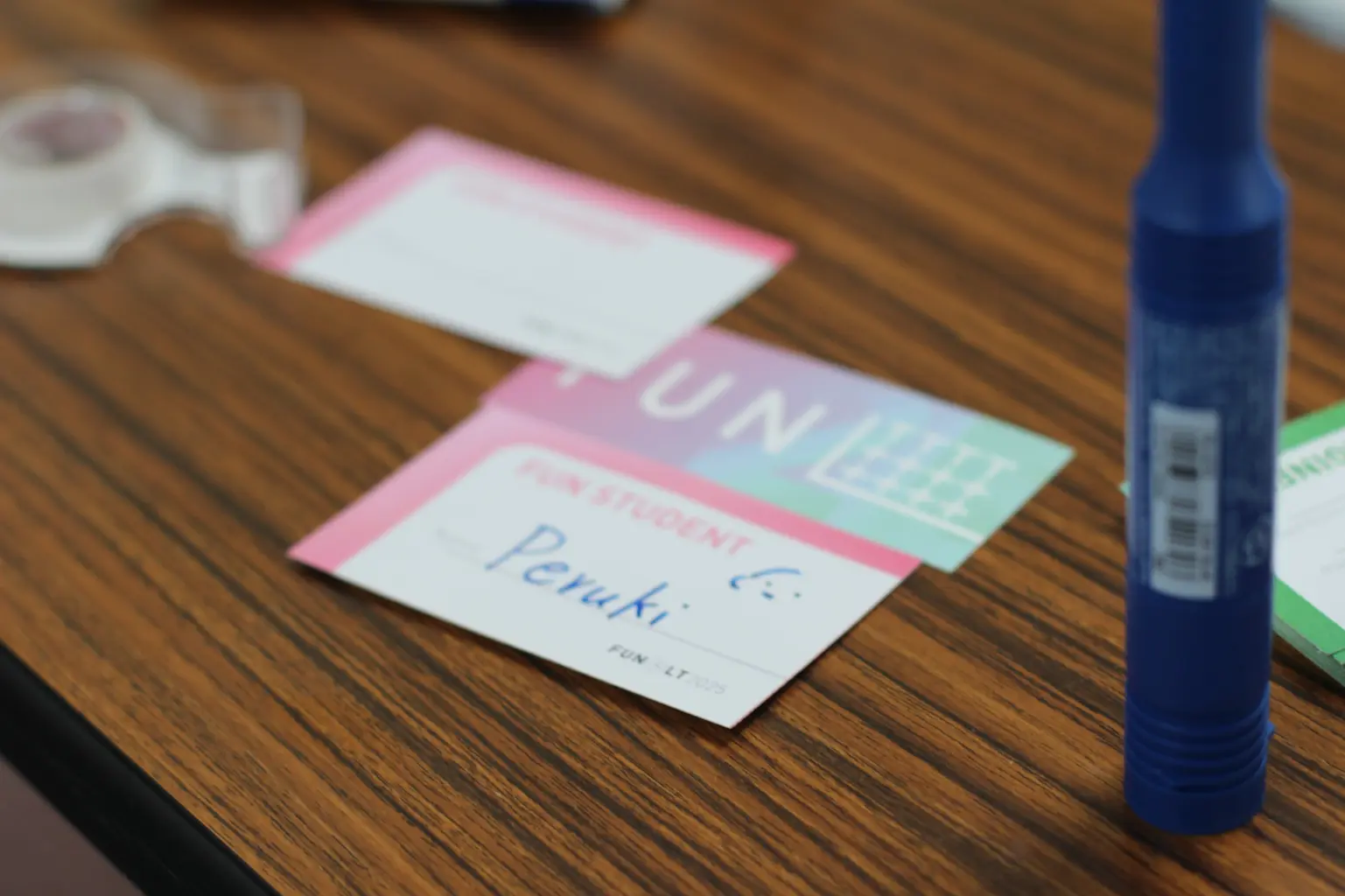 今回配布した名札。こちらのデザインもmkodさんに作っていただきました